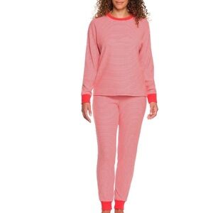 Loft woman’s 2 piece set Red stripped thermal Pajamas NEW